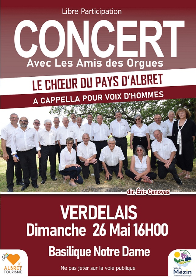 Affiche Concert Verdelais Mai 2024
